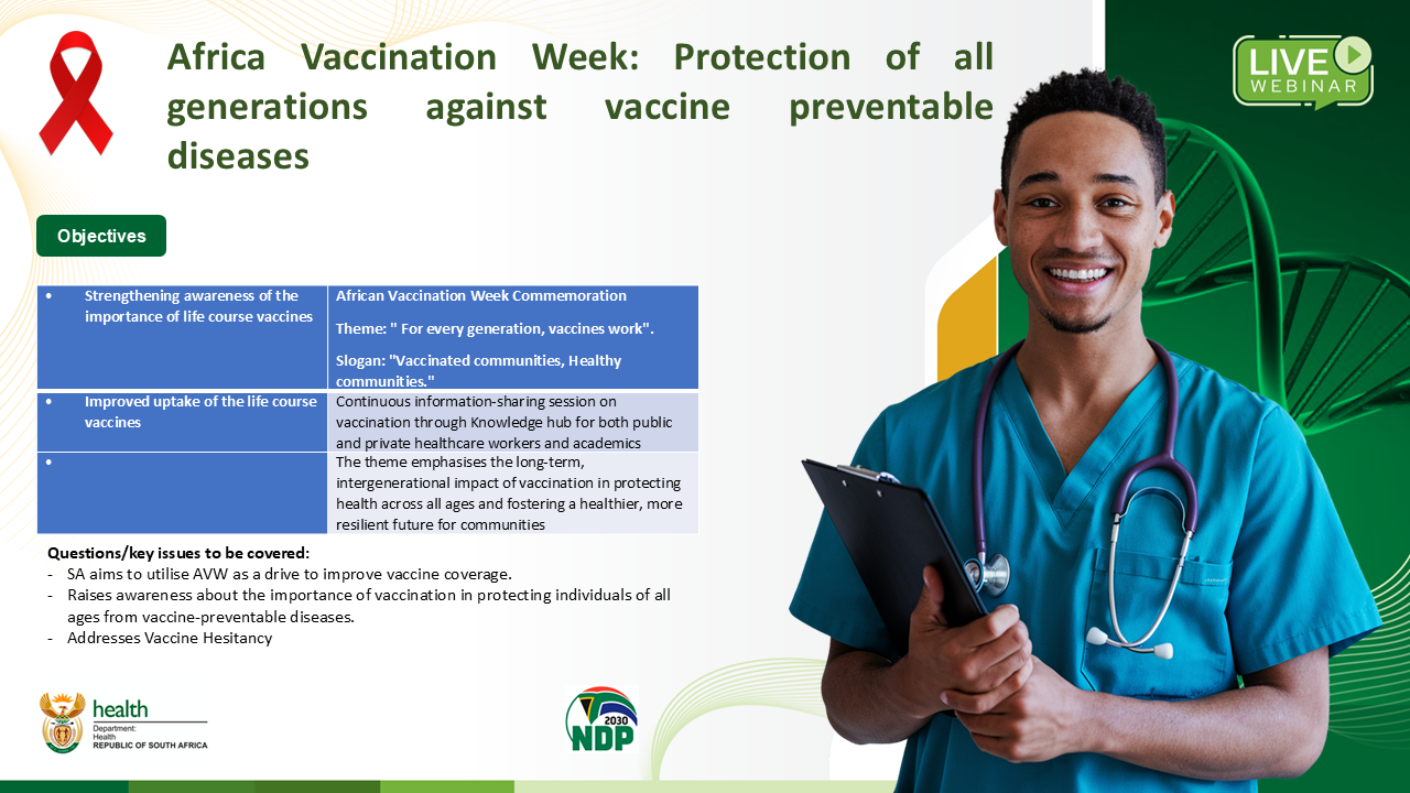 Africa Vaccination Week: Protection of all generations against vaccine preventable diseases