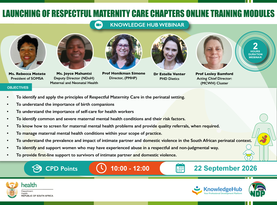 Launch of Respectful Maternity Care Online Training Modules Webinar